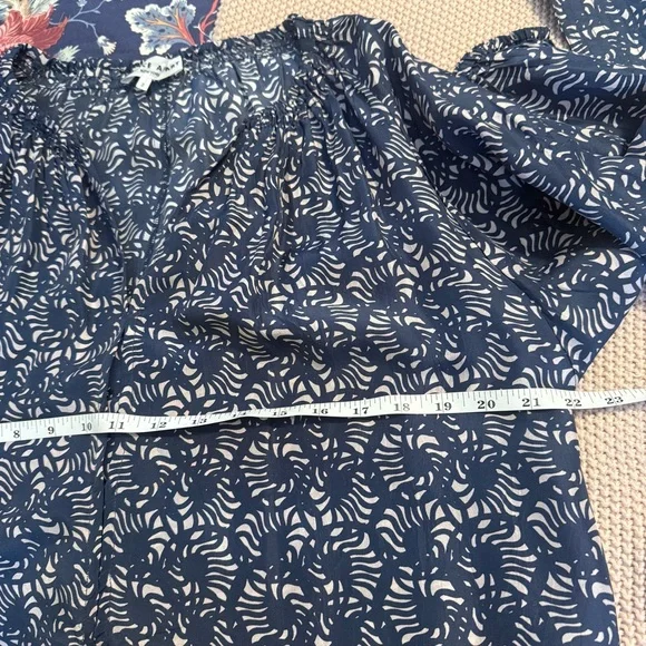 Apiece Apart Isla Wide Leg Jumpsuit 100% Silk Block Print Size 2 - Picture 13 of 16